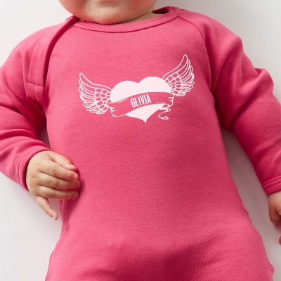 personalised-baby-grow-with-heart-tattoo-pink
