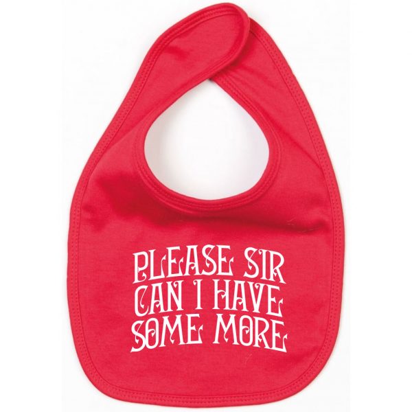 funny baby bib with literary Charles Dickens qote