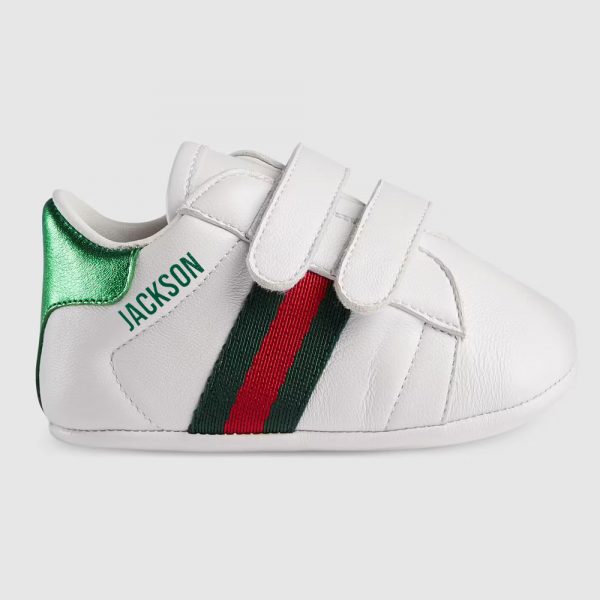 Personalised Gucci Ace Leather Baby Shoes