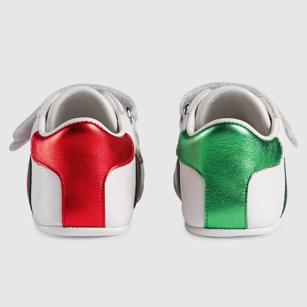 Personalised Gucci Ace Leather Baby Shoes l Luxury New Baby Gifts