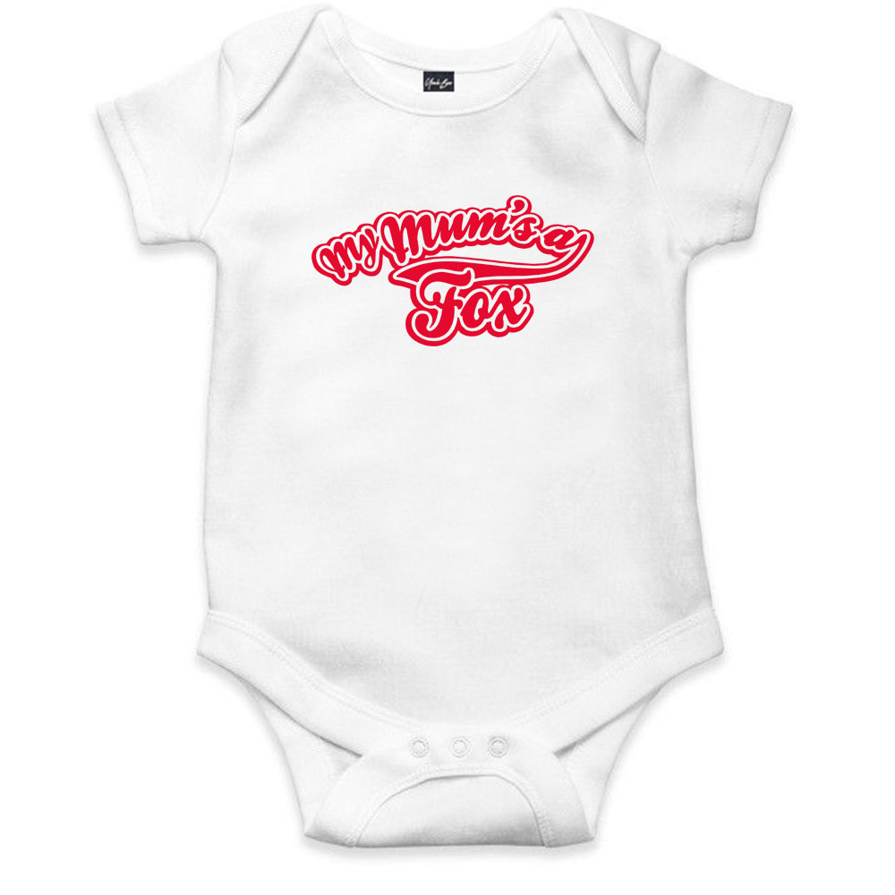 Funny My Mum's a Fox Baby Grow l Funny Baby Clothes & Gifts